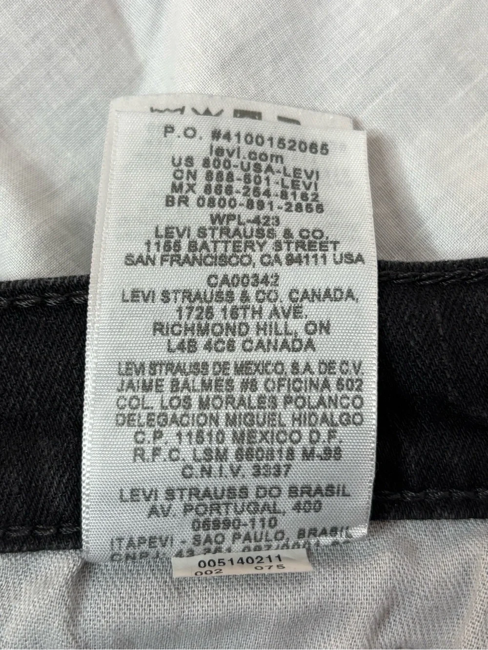 Levi’s men’s 514 jeans slim straight zip fly
